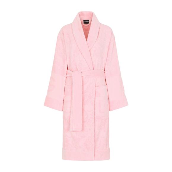 Dolce & Gabbana NWT Terry Cotton Jacquard Bath Robe in Pink Size XS - Picture 1 of 11